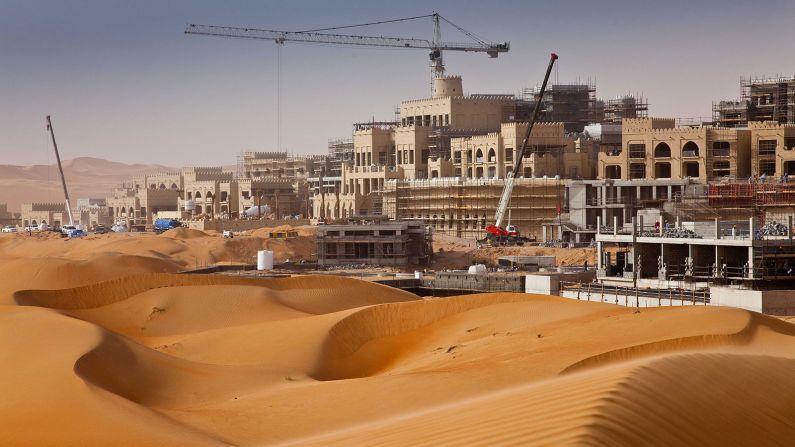 Sandy citadel: Nearly two million cubic meters of sand were moved to construct the hotel. Many of the retaining walls were built using bags filled with local sand to reduce the amount of concrete needed. 